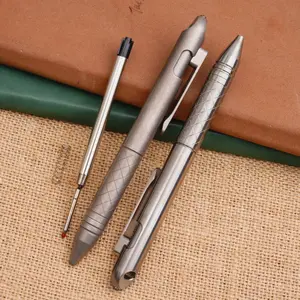 Titanium Neutral Pen, Office Writing Tool with Pencil Case, Original Stone Washed, G2 Lead, Perfect Gift for Friends, Office Supplies