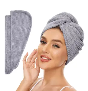 DSANDAJ Absorbent Microfiber Hair Towel Wrap,Twist Hair Turban Drying Cap Hair Wrap,for Drying Curly,Long & Thick Hair