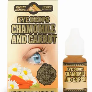 Chamomile & Carrot Eye Drops / Gotas de Ojos Manzanilla y Zanahoria – Natural Eye Relief with Herbal Extracts | Alivio Natural para los Ojos con Extractos Herbales | 5 mL Dropper Bottle / Frasco con Gotero