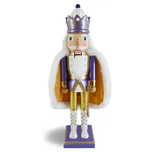 Fancy Periwinkle Blue and Gold King Nutcracker