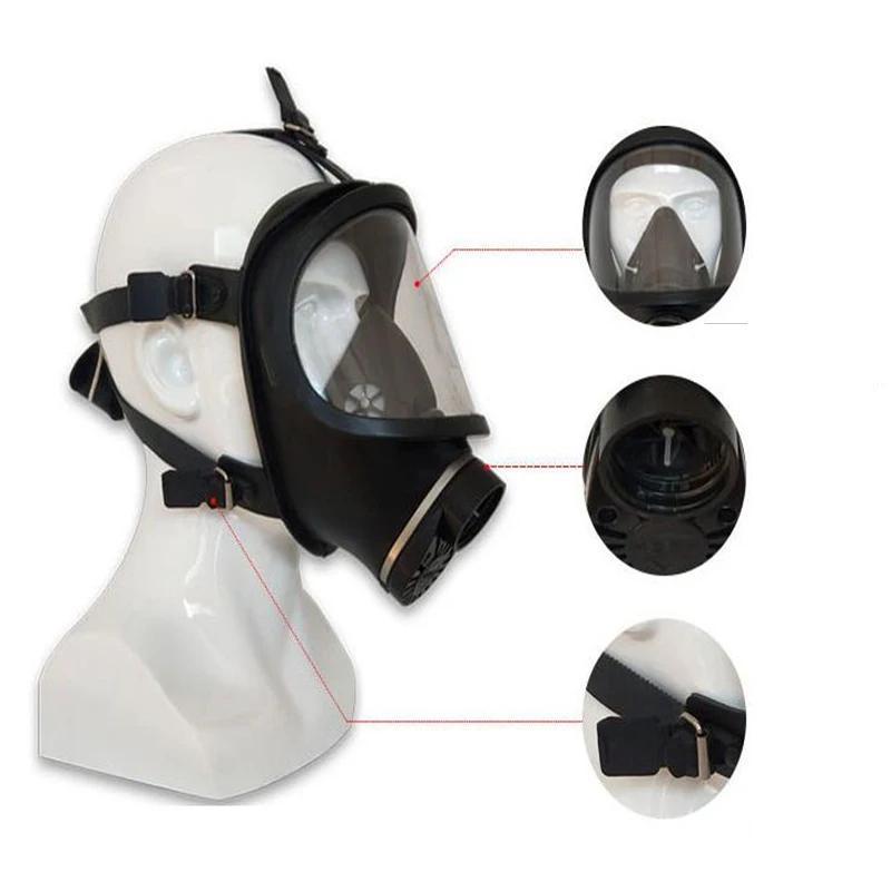 Tactical Full Face Respirator Mask with Activated Carbon Filter, Gas Mask for Survival, Nuclear & Chemical Protection, Dust & Vapors Shield, Protective Mask