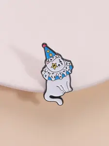 Cute Clown Costume Cat Design Brooch, Fashion Brooch for Women & Men, Enamel Pin Suitable for Backpacks, Jeans, Scarves, Hats Decoration, Hat Pins