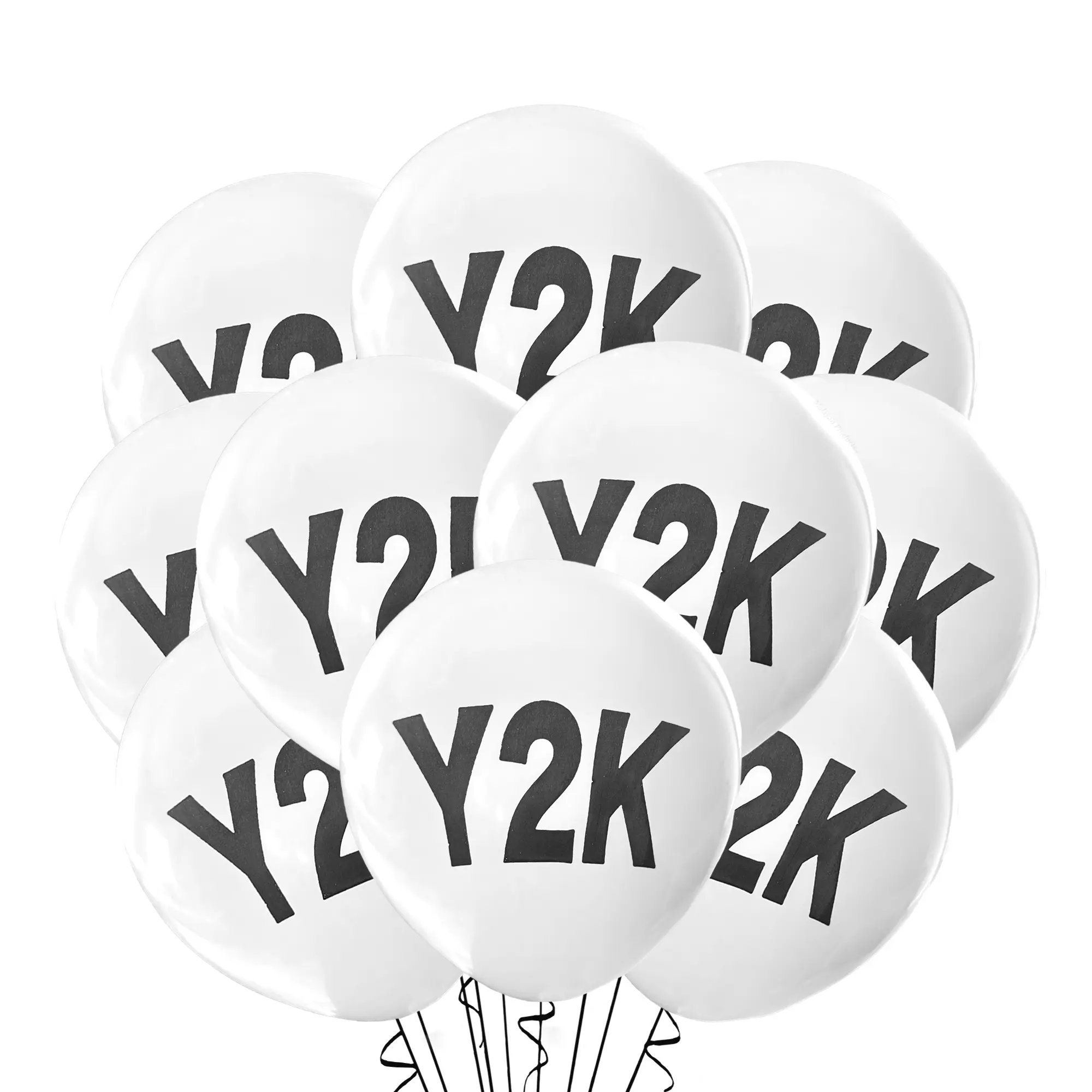 Malayan Products Y2K Balloons Latex 12ct Party Event Decorations 12in Standard Size Ideal for Birthdays and Fashion Theme