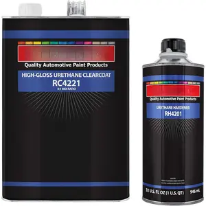 2.1 VOC High Gloss Automotive Urethane Clear Gallon Kit with Hardener nets Out 1.25 Gallons High Durability