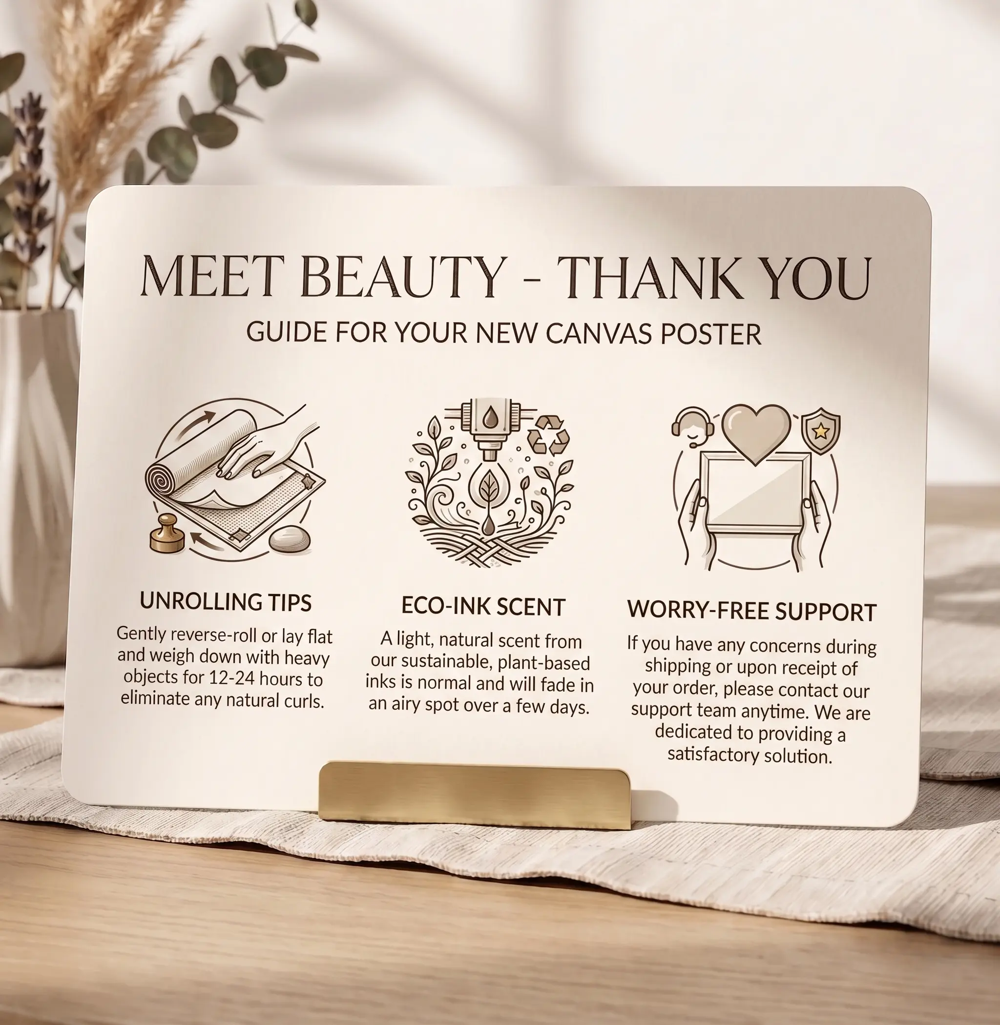 Poster after-sales card