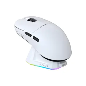 AJAZZ AJ159PRO gaming mouse lightweight wireless three-mode mouse 8K HZ return rate with magnetic seat charger PAW3395 400mah