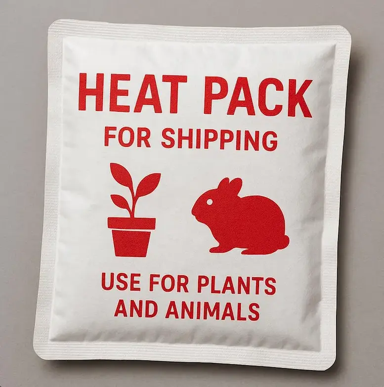 72 Hours Heat Pack for Plant Shipment Essential for Cold Areas Protects Plants Below 60°F Add-On Only Safe Delivery