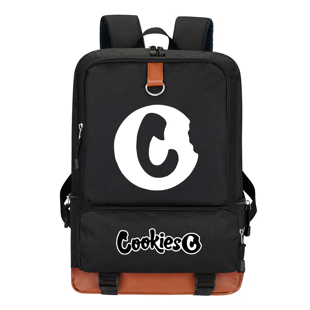 Cookies Backpacks for Adults - Red Canvas School Bag with Cookies Logo - Durable & Versatile for School Travel & Casual Outings ornaments