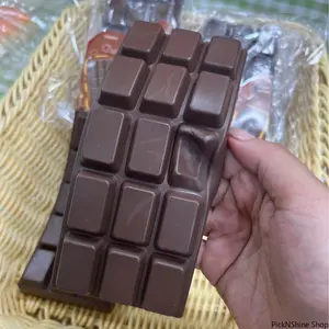 Simulated Chocolate Squeeze Toy Pu Soft Slow Rebound Material Stress Relief Toy For Office And Daily Use Hand Relaxation Desktop Decoration Portable Decompression Accessory Relieves Tension Anxiety And Fatigue Suitable For Home Office And Travel Use