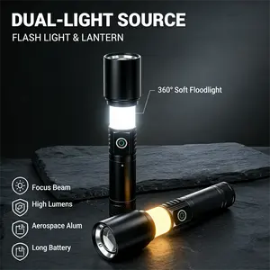 Super Bright LED Rechargeable Flashlight 2000 Lumens, Multifunctional Zoomable Torch Light with 11 Modes,Portable Flashlight for Outdoor Camping Fishing Emergency Lighting Tactical Equipment