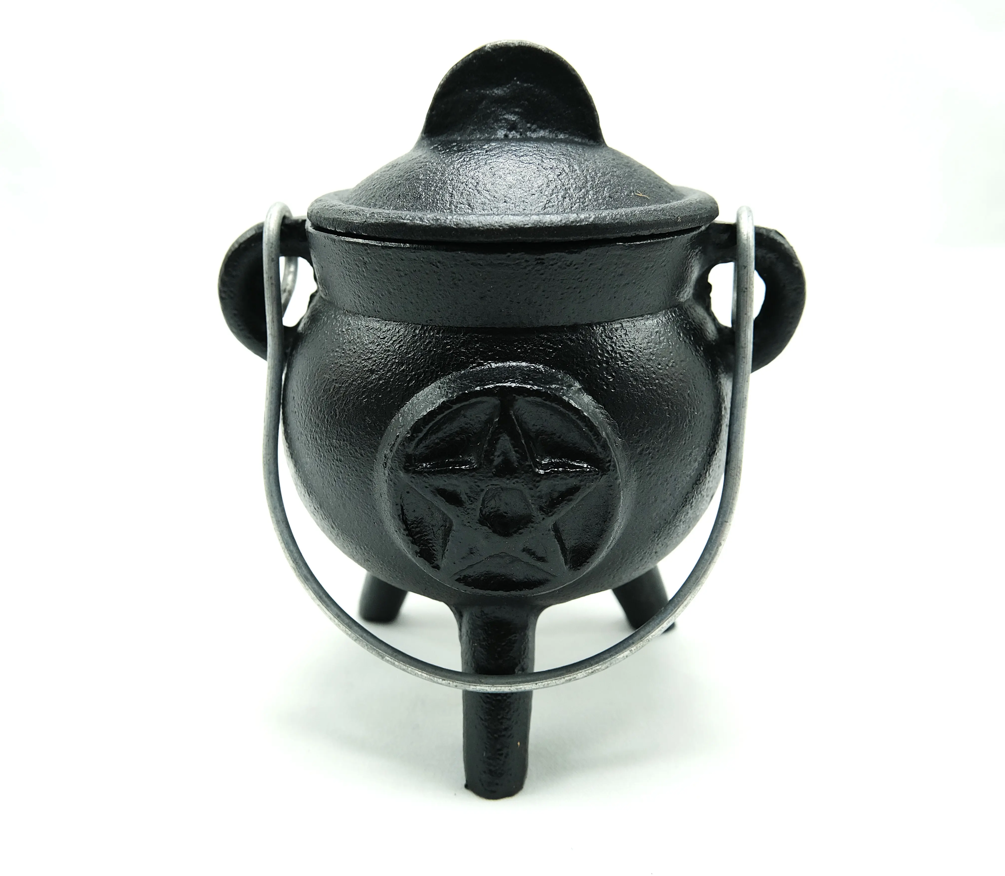 Mini Cast Iron Cauldron | Pentacle, Triple Moon, or Plain | Various Sizes Decor Mini Cast Iron Cauldron | Pentacle, Triple Moon, or Plain | Various Sizes Decor
