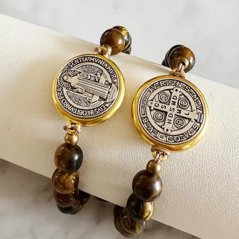 2-Piece Fashion Casual Round-Charm Beaded Layered Bracelet Set, Bracelet Combination Set, Adjustable Bracelets for Women and Men, All-Match Jewelry, Religious Blessing Accessory, Stackable Bracelets