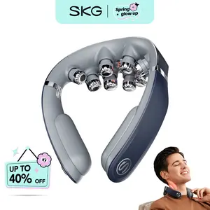 SKG Foldable Neck Massager for Pain Relief, Deep Tissue Vibration Massager, Portable 9D Electric Shiatsu Neck Massager, Christmas Gift, G7 Pro Fold