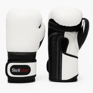 Stellman Knockout Kings Boxing Gloves-White/Black