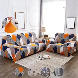 Geometric Pattern Sofa Cover, 1 Count Sofa Slipcover, Dustproof Sofa Protector, Sofa Protector for Home Living Room, Vanity Decor Accessories