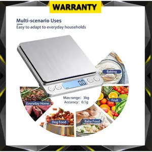 Digital Scale 3000g x 0.1g Jewelry Gold Silver Coin Gram Pocket Size Herb Grain