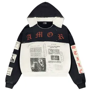 BLACK PATCH HOODIE