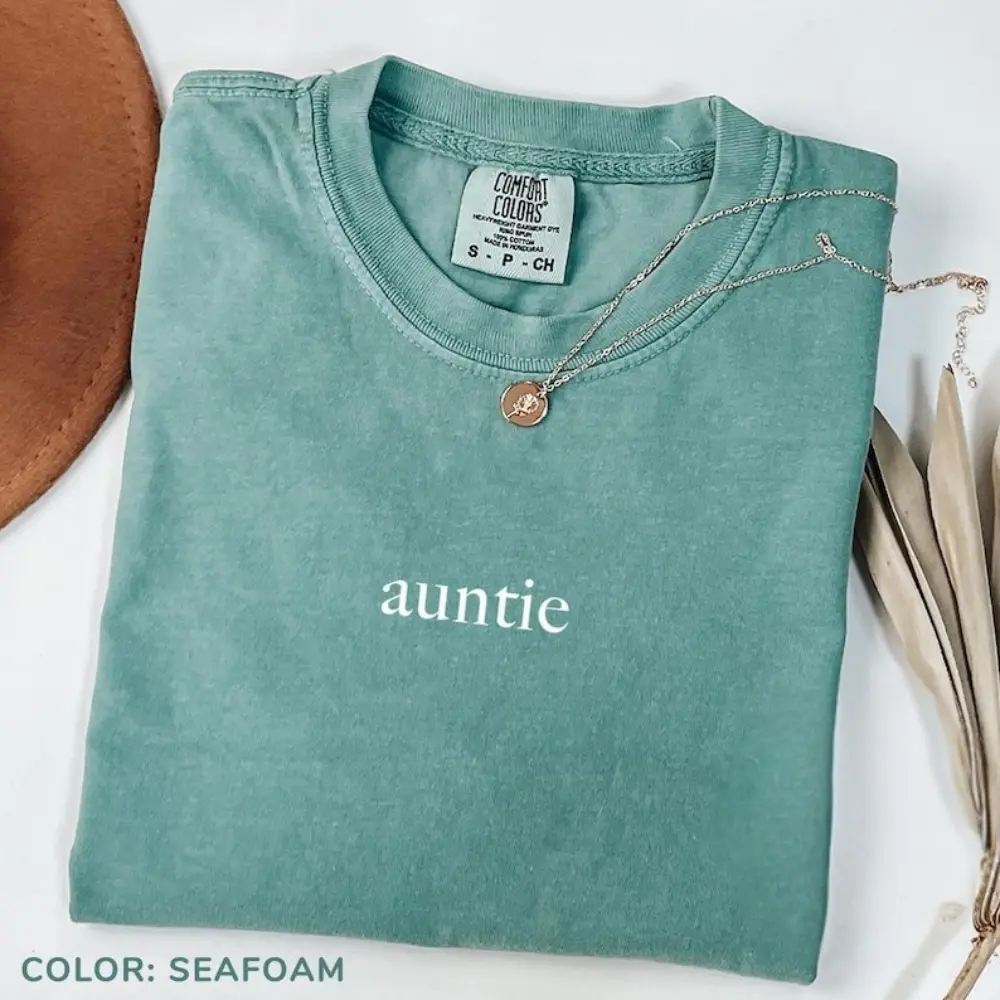 Comfort Colors Auntie T Shirt, Cool Aunts Club Shirt, New Auntie Shirt, Pregnancy Announcement TShirt for Aunt, Gift for Aunt to Be  Soft