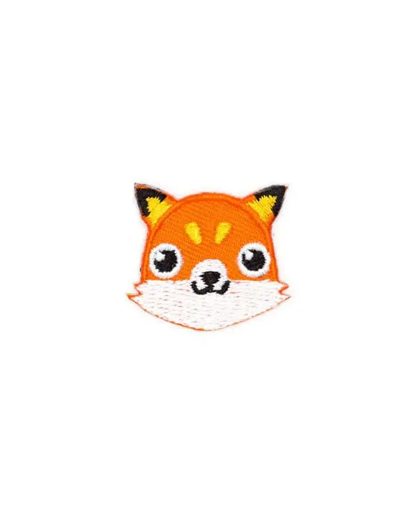 Fox Embroidered Miniature Size Sticker Patch - 1 in Peel 'n Stick Adhesive & Sew-on Permanent Flair for Leather Purse, DIY Scrapbooking Supplies (Guitar Design Option Included)