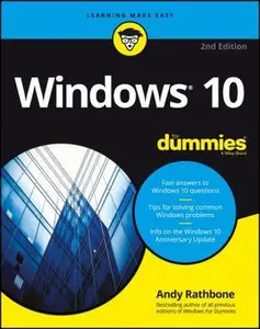USED-Windows 10 For Dummies by Andy Rathbone (Paperback)