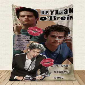 Dylan O'Brien Collage Print Blanket - Soft Cozy Bedspread Suitable for Bed, Sofa, Travel | Tear-Resistant Hypoallergenic Bedding | Iconic Dylan Fan, Christmas & Weddings (Multi-Color)  Warm Haven Textiles
