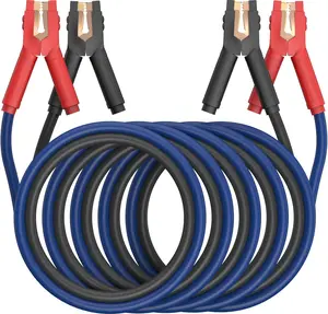Heavy Duty Jumper Cables, 0 Gauge 25  1000Amp Booster Cables, UL Listed Cables for 12V & 24V , SUVs and , Jumper Cables Kit with Carry Bag, Gloves, Brushes (0 Gauge 25 )