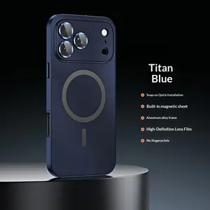 Suitable for iP16promax magnetic frame phone case, iP17 snap-on protective cover