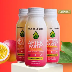 Dr. Replenish AfterParty Hangover Recovery Shot – Passionfruit 2oz Wellness Drink for Hydration, Detox & Liver Support