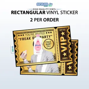 funny VIP diddy rectangle vinyl sticker