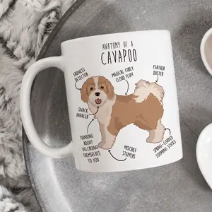 Parti Cavapoo Coffee Mug, Cute Cavapoo Gift, Cavoodle Dog Lover, Cavapoo Mom Cavapoo Dad Doodle Poodle Mix Cross Dog Lover Gift For Her, Him