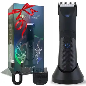 Men's Hair Removal Trimmer with LED Light, Waterproof Electric Hair Clipper, Perfect Valentine's Day Gift for Boyfriend