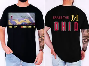 Brutus Ohio State Snow 2 Sided Graphic Tee Pure Cotton Fabric Casual Street Style Crew Neck Short Sleeve T-Shirt Tops Trendy for Women for Men