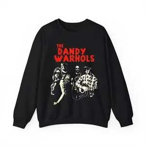 New The Dandy Warhols American Garage Music Logo Graphic Unisex Black Men's Sweatshirt, Gift for Fans Cotton Unisex Men's T-Shirt