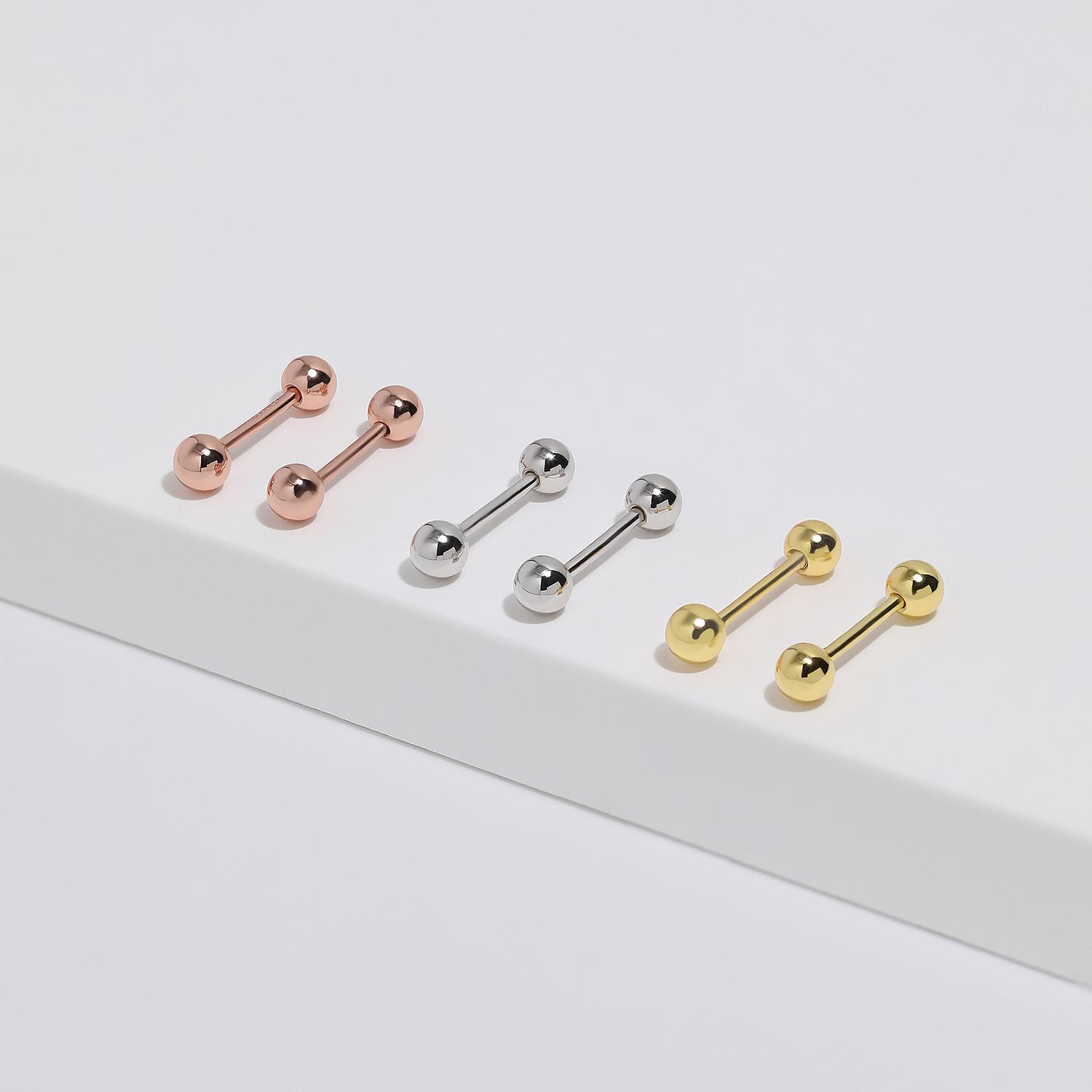 Meissa Simple Ball Screw Back Earrings S925 Silver Studs Dainty Minimalist Unisex Safety Cartilage Ball Earrings for Multi Piercings Tongue Lip Eyebrow Staple Stackable Hypoallergenic Comfort Sleep-On Jewelry Gift for Her Him Adults Christmas Meissa Simple Ball Screw Back Earrings S925 Silver Studs Dainty Minimalist Unisex Safety Cartilage Ball Earrings for Multi Piercings Tongue Lip Eyebrow Staple Stackable Hypoallergenic Comfort Sleep-On Jewelry Gift for Her Him Adults Christmas