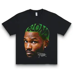 Frank Ocean Blond Vintage Graphic T-Shirt, Hip Hop R&B Music Icon Portrait Tee, Retro Streetwear Casual Cotton Top for Men & Women