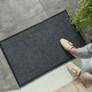 Striped Dustproof Entrance Mat, Quick Absorbent Easy Clean, Machine Washable Rug, PVC Non-Slip Backing, Kitchen Bathroom Anti-Slip Rug, Suitable for Living Room Bedroom Balcony