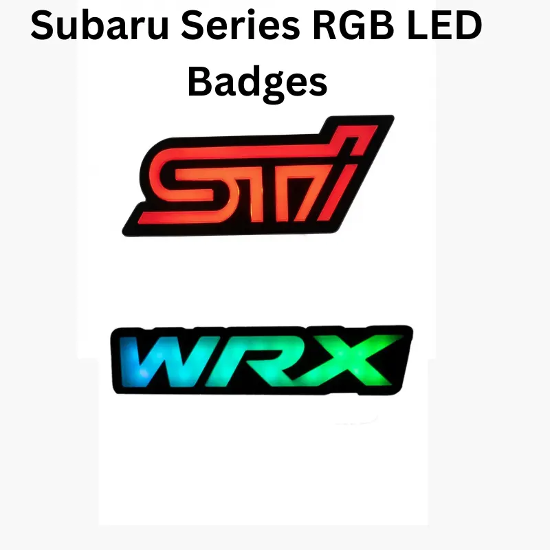 Subaru WRX, STI RGB LED Emblem Grille Badge Decoration Car Accessories Bluetooth App-Controlled & Multicolor