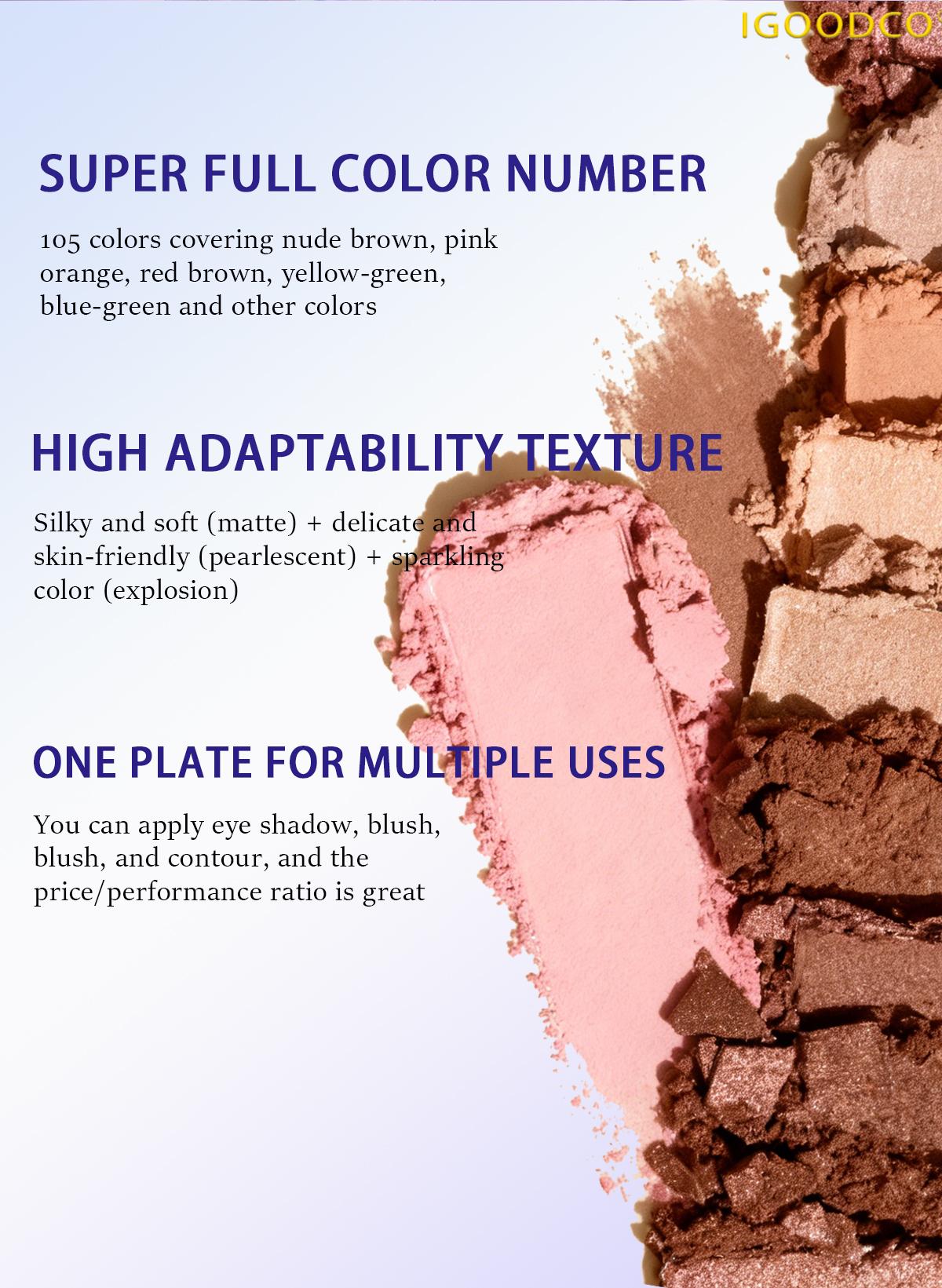 IGOODCO (Model: IG3065) new high gloss matte multi-color Christmas gift makeup eye shadow book