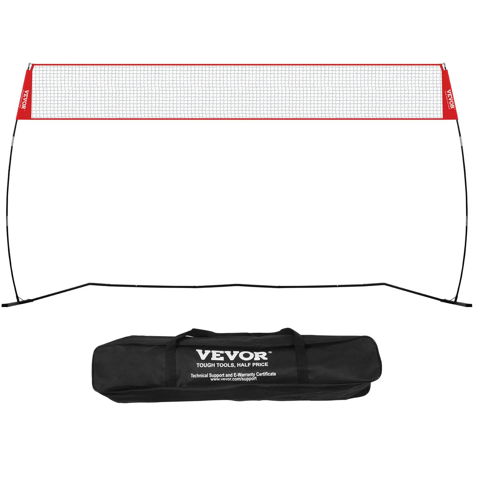 VEVOR Freestanding Volleyball Training Net, Indoor/Outdoor Adjustable Height Portable System with Carrying Bag, Professional Practice Trainer for Hitting & Serving Drills#BacktoSchool