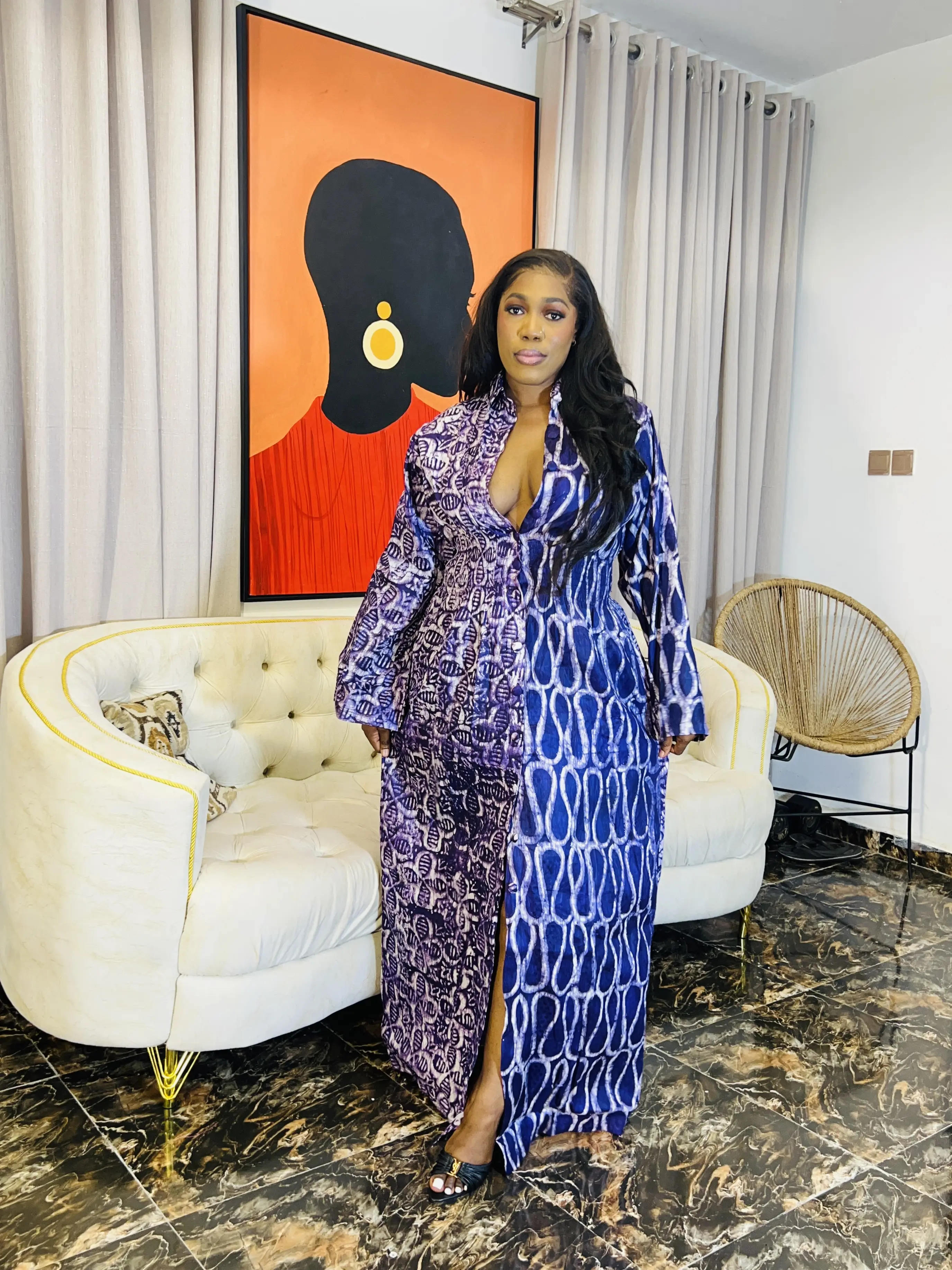 Tife Adire Shirt Dress | 62" Length | Size SL | Loose Fit | Handmade African Boubou - One Size - TikTok Shop Tife Adire Shirt Dress | 62" Length | Size SL | Loose Fit | Handmade African Boubou - One Size - TikTok Shop