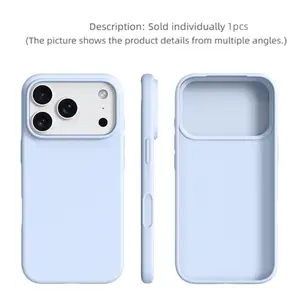 Luxury Lens Frame Case, Ultra-Thin Liquid Silicone Soft Shell, Compatible with iPhone 17 Pro Max/16/15/14/13/12/11 Pro Max/XR Plus