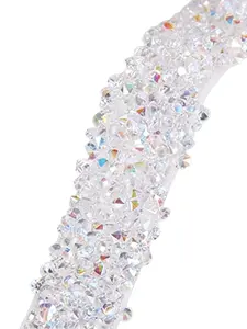 15mm Wide 91cm Resin Rhinestone Strip, Self-Adhesive Resin Rhinestones, DIY Accessories for Clothes, Shoes, Bags, Headwear Decoration