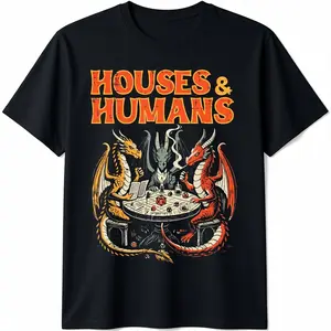Gaming Houses Humans Funny Rpg Parody Gamer Men  T-Shirt