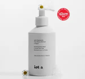 IOTA Soothing Body Wash Egyptian Chamomile Reishi Mushroom Prebiotic Fragrance-Free for Sensitive Dry Eczema Skin Microbiome Cleanser 10 fl oz Allure Award Winner