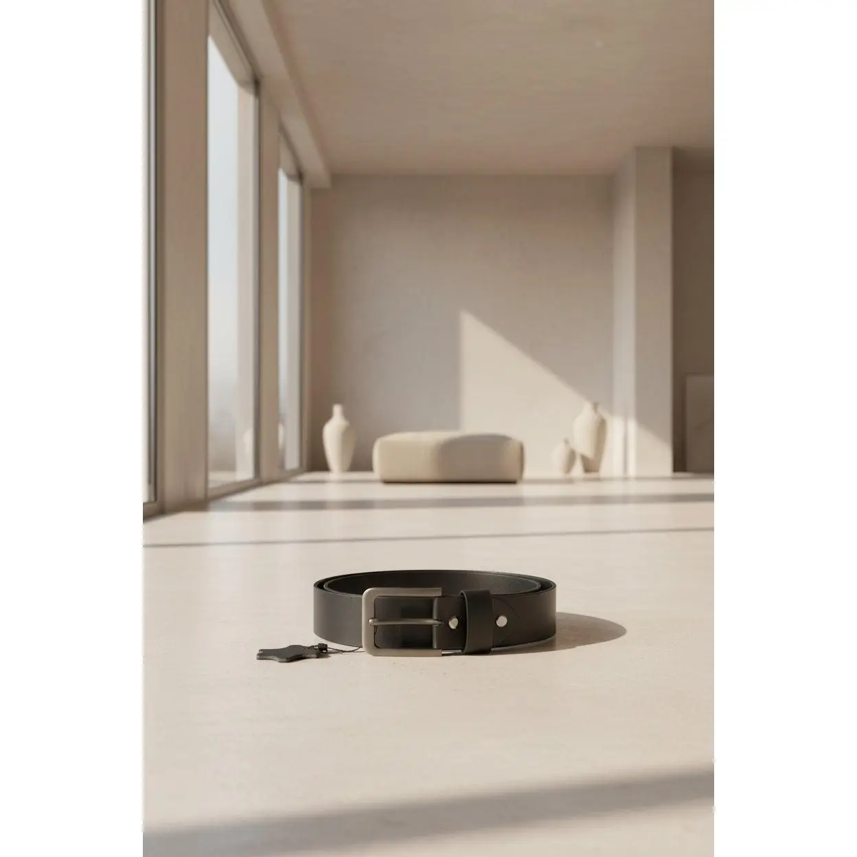 Premium Black Genuine Leather Belt