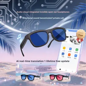 2026 GV90 Smart Photochromic Bluetooth Smart Glasses - AI Translation, Music Functionality, Call Functionality, Black Technology Wearable Device