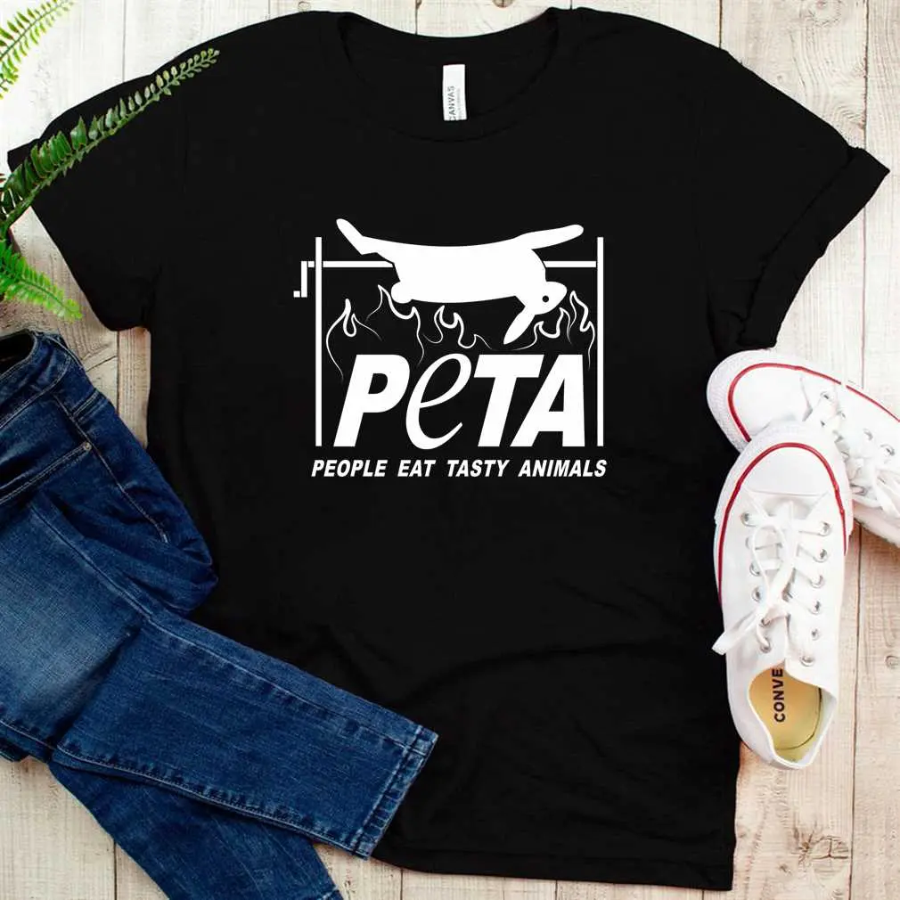 People Eat Tasty Animals Peta Parody Logo T-Shirt