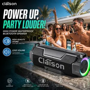 High‑Performance Portable Audio Streaming Speaker, Bluetooth 5.3, IPX6 Water Proof, Vibrant Heavy Bass, 360° Surround Stereo, RGB Dynamic Light, Shockproof, Compatible with iOS & Android for Daily Leisure & Indoor Use