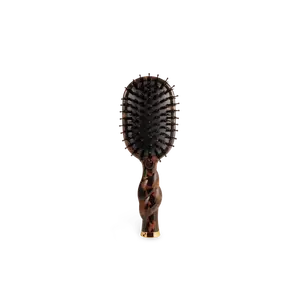 Mini Boar Bristle Hair Brush - Tortoise