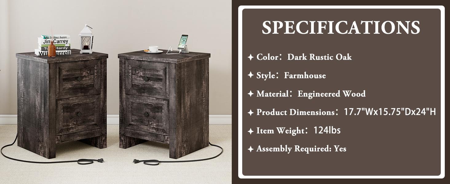 AMERLIFE 3 Pieces Farmhouse Bedroom Set, Includes Full/Queen/King Size Lift Up Storage Bed Frame with LED Lights and Linen Upholstered Headboard, Nightstand Set of 2 with Charging Station